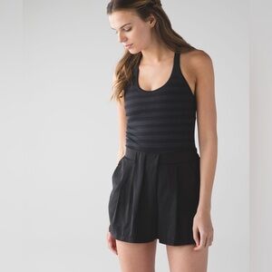 Lululemon Ribbed Ebb To Street Tank Top Heathered Black Racerback 6 Gym Yoga